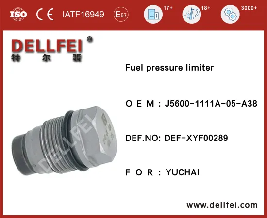 Fuel Rail Pressure Relief Valve J5600-1111A-05-A38 for YUCHAI