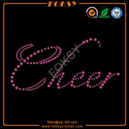 Cheer Eeader rhinestone transfers designs