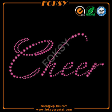 Cheer wholesale iron on rhinestone appliques