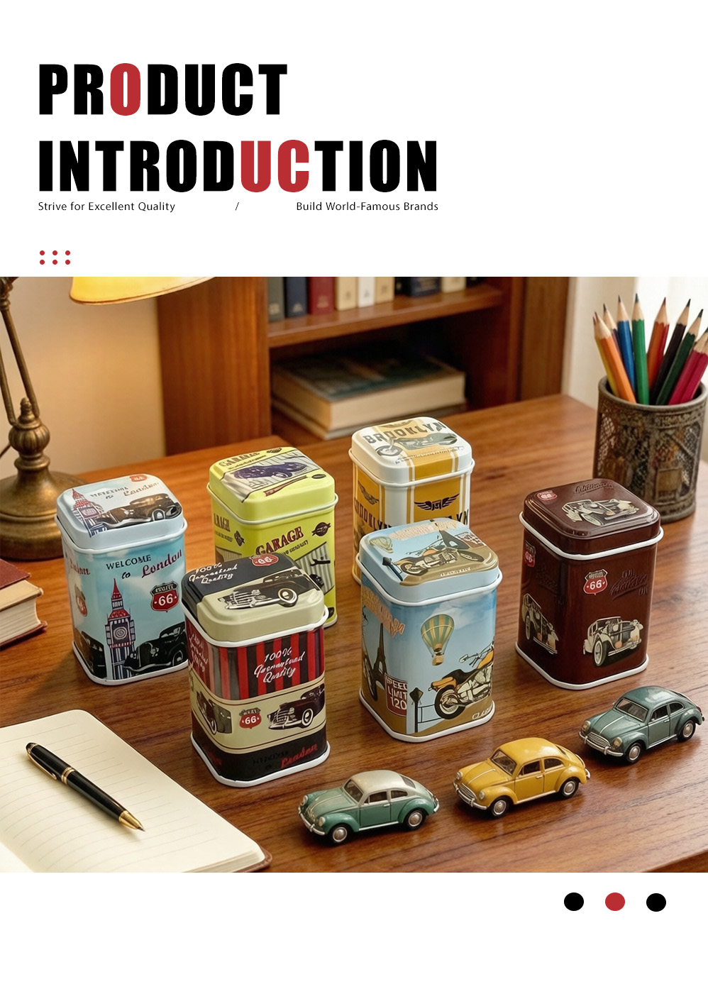 Vintage car and locomotive storage tin can (5)