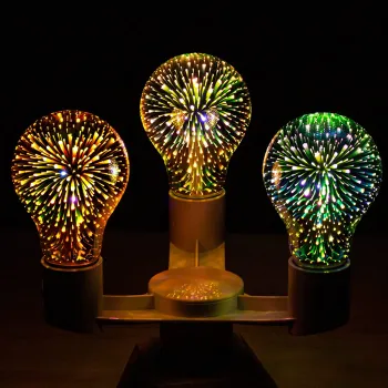 3D Star Decoration Fireworks Led Light Bulb - Colorful Led 3D Firework Light Bulb for Christmas