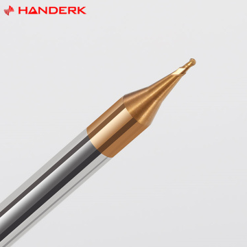 Professional 0.3mm-0.9mm 2 Flutes HRC60 Carbide Micro Ball Nose Flat End Mill for CNC Machining Tools