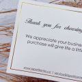 Custom White Paper Invitation Thank You Card