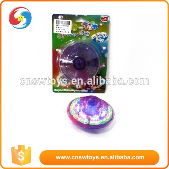 toy to kids UPO toy colorful flash light plastic spinning top