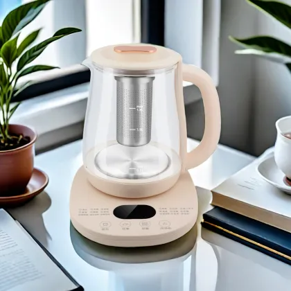 Smart Multifunctional Electric Kettle - Health Pot Home 1.8L Glass Boiling Teapot with Multiple Cooking Modes