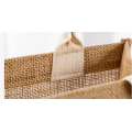 Printed Natural Jute Fabric Shopping Bag