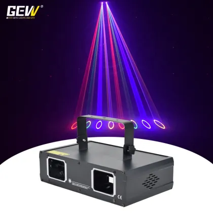 GEVV 2 Heads Stage DJ Lazer Light Projector for Disco Night Club