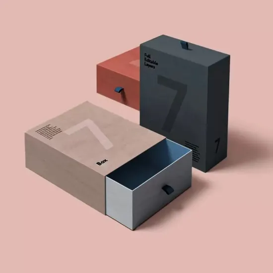 Custom rigid Kraft sliding drawer boxes