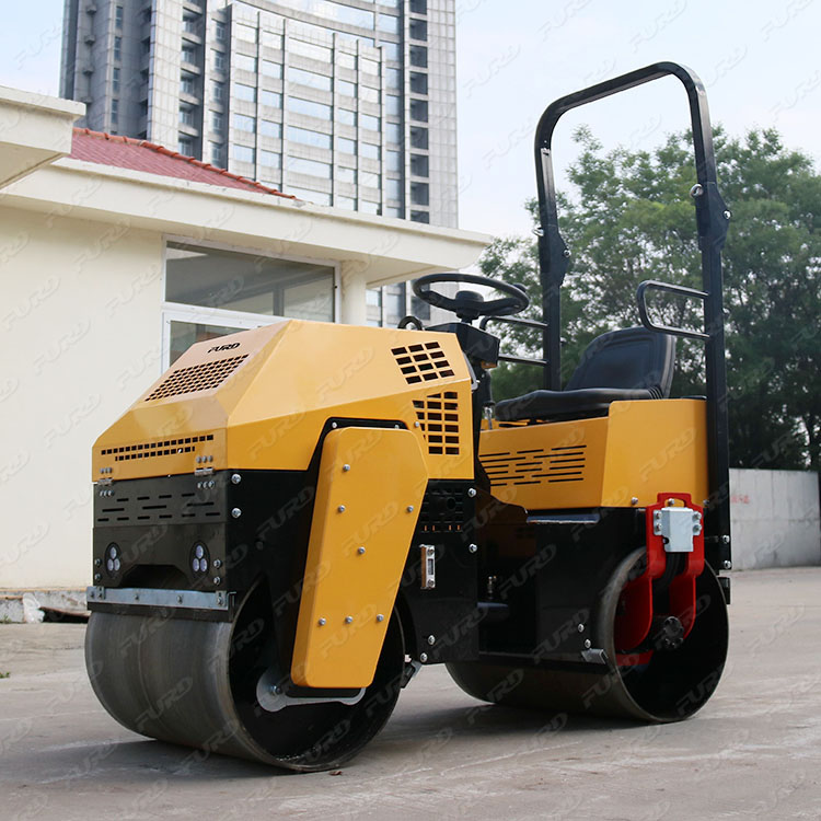 1 ton full hydraulic double drum road roller with high configuration sold at reduced price