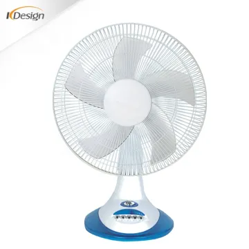 5 blade white quiet oscillating table fans