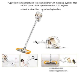 Puppyoo 2-in-1 Corded Handheld Stick Vacuum Cleaner light design 400W