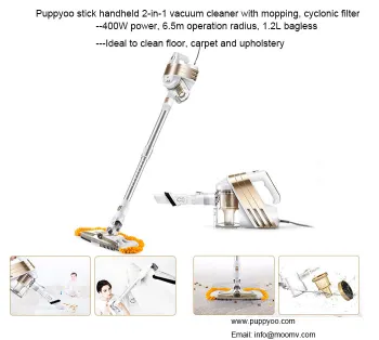 Puppyoo 2-in-1 Corded Handheld Stick Vacuum Cleaner light design 400W