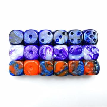 Bescon RAW Undainted16mm Game Dice με κενή 6η πλευρά, Δίδυμο δύο χρώματα τόνου 5 ανάμεικτα χρώματα