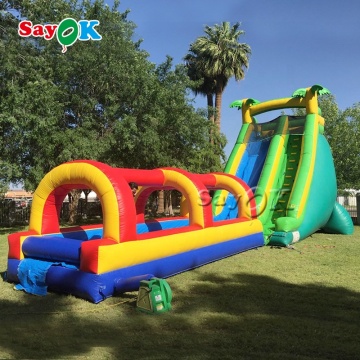 Tropical 50ft Inflatable Palm Tree Water Slide - Unisex Kids and Adults Bouncer