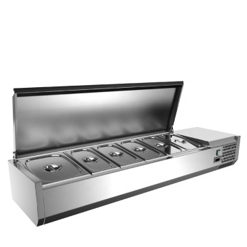 Pizza Prep Table with Refrigerated Display Window