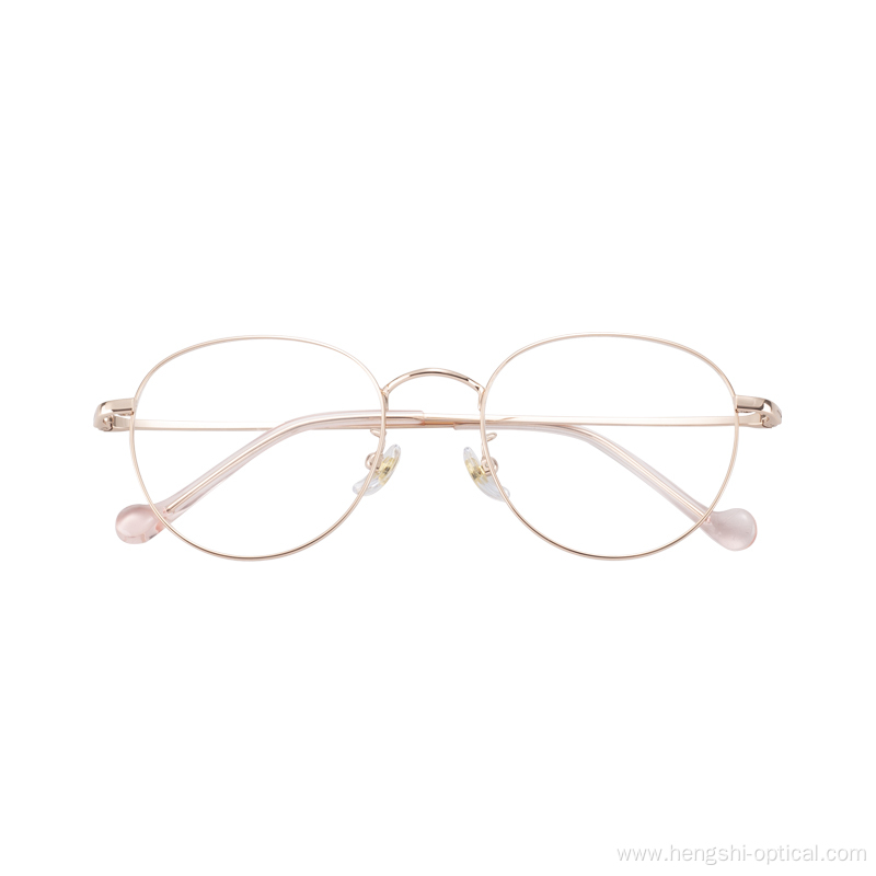 Wholesale Fashion Light Customized Classic Round Metal Eyeglass For Males And Famales