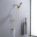 Wall Concealed Mount Brass Rainfall Bath Shower Set