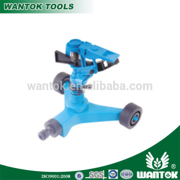 Garden Adjustable Impulse Sprinkler rotating sprinkler on wheel base