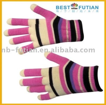 acrylic stripe magic gloves