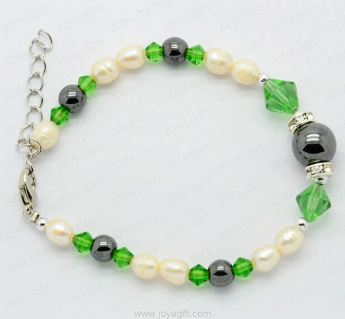 pulsera de cristal de hematita de piedras preciosas