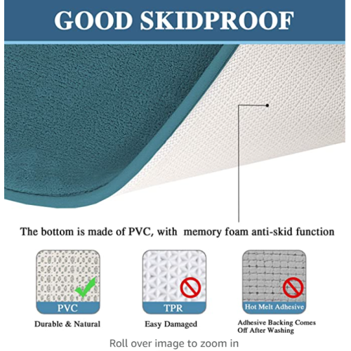 2 Pieces New design memory foam bath mats