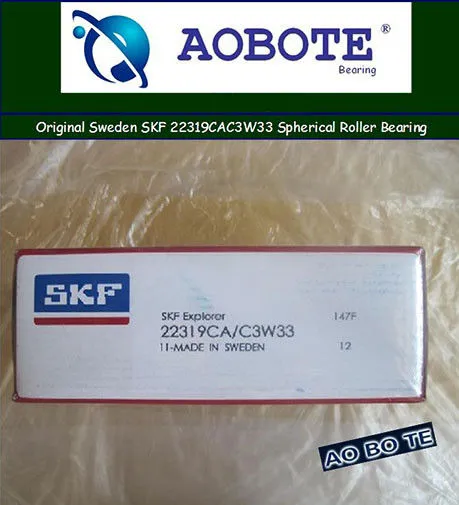 Vertical Self-aligning Roller Bearing Gcr15 , Sweden Skf 22319cac3w33 With Heavy Load