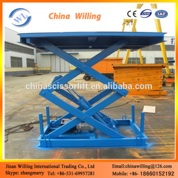 Stationary cargo scissor lift