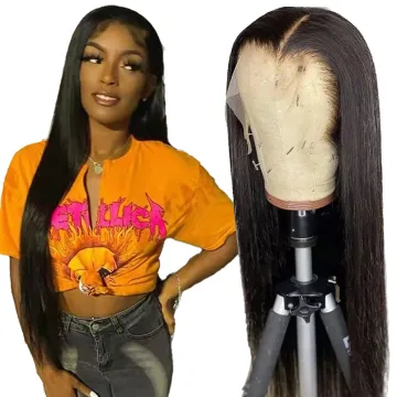 12A Raw Indian Hair HD Lace Frontal Wig Brazilian Virgin Swiss Lace Closure Front Bone Straight Human Hair Wigs For Black Women