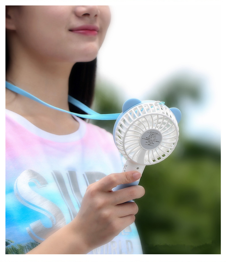 blue portable fan