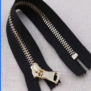 10 Inch open ended brass zipper for jacket