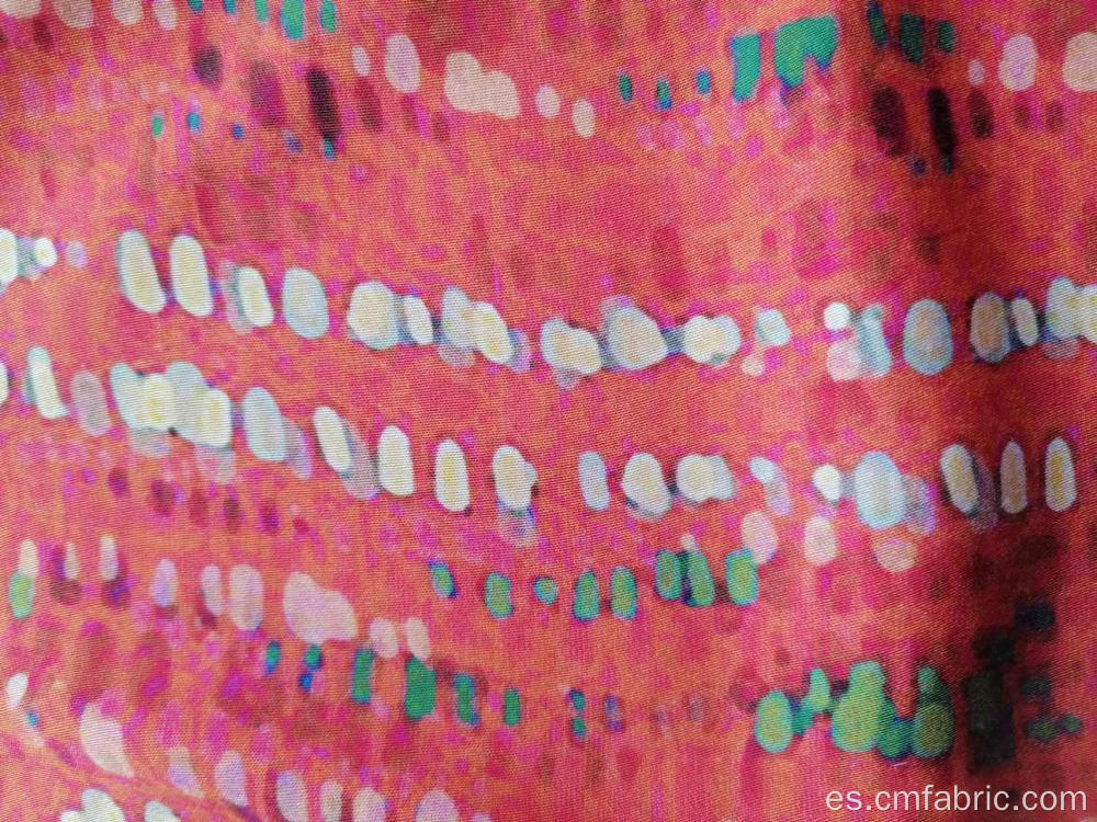 Tela estampada digital sateen de Viscose sateen 100% tejida