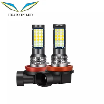 Car LED Fog Lamp - Dual Three Colors Fog Light Headlight Headlamp (H3, H7, H11, 9005, 881, H4, H8, H16, 9006, HB3, HB4, 880, 881, H27, H1)