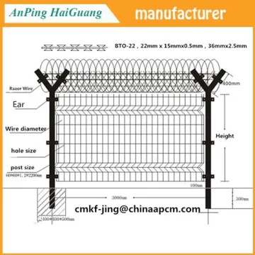 Powder coated wire mesh fence , fencing mesh