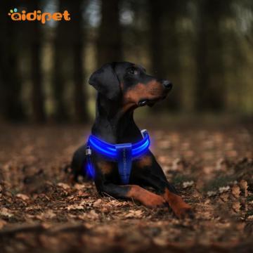 Reflective Rechargeable Led Dog Harness Size Adjustable