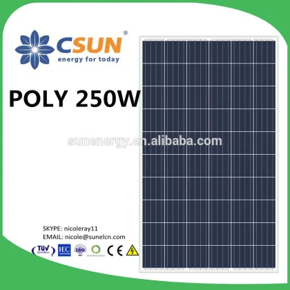 250W solar panel price from CSUN nanjing manufacturer