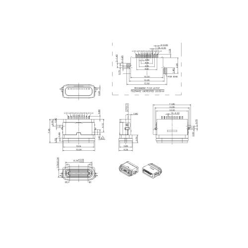Female Waterproof 90° SMT Connector