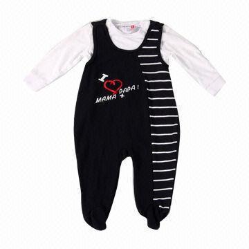 Baby sets/cotton baby suits/baby top/long-sleeved romper, soft cotton with embroidery