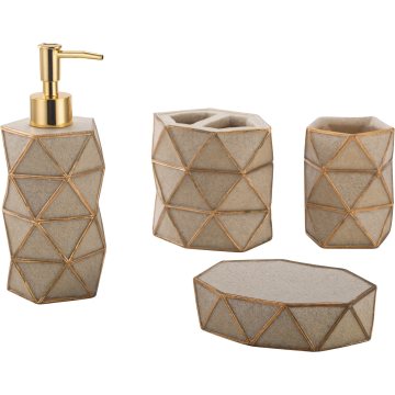 Top Selling Home Decoration Polyresin Bathroom Accessory Set