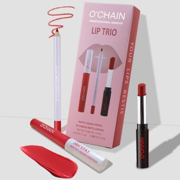 OCHAIN 12 Color Waterproof Liquid Matte Lipstick Kit with Lip Liner - Wholesale Makeup Lip Kit