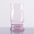 Set di bicchieri rosa in vetro soffiato a mano