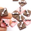 2019 nouveaux Cabochons en résine de bonbons à dos plat Kawaii - 19mm mignon chocolat fraise Dessert sucré bonbons en résine Cabochons à dos plat