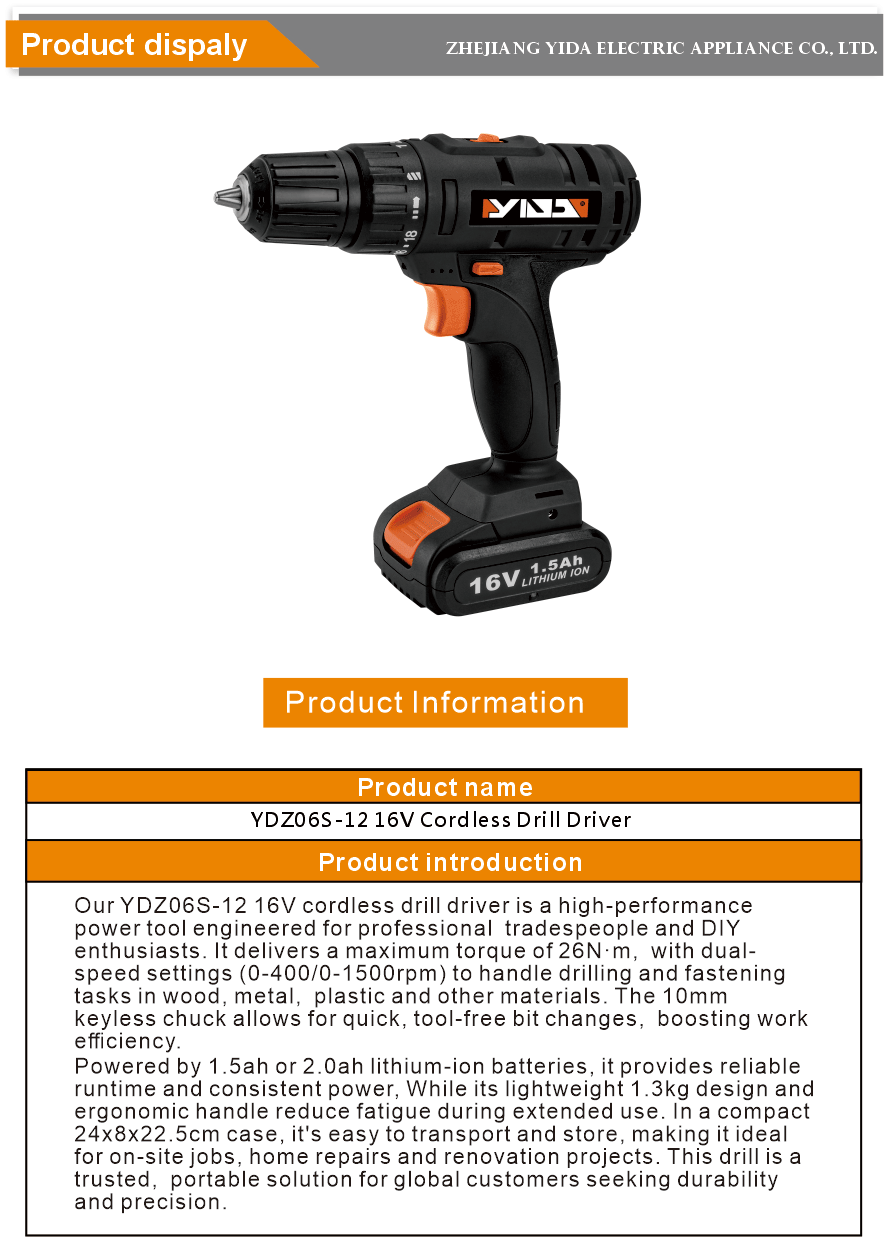 Cordless Drill Driver Industrial Grade