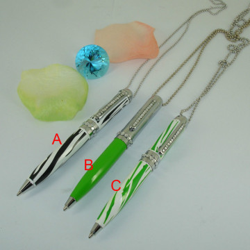 Mini Necklace Pen Zebra pattern Metal Crystal Mini pen Korea style China Crystal pen for Jewelry Products gifts Retail ShopItem