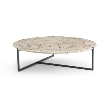 Mesa de chá de mármore mesa de café de luxo na mesa de café