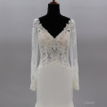 China Luxury Bling Christian Wedding Gown bridal dress white long sleeve