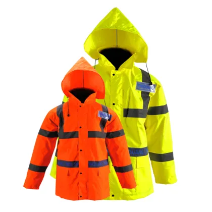 Waterproof High Visibility Reflective Raincoat