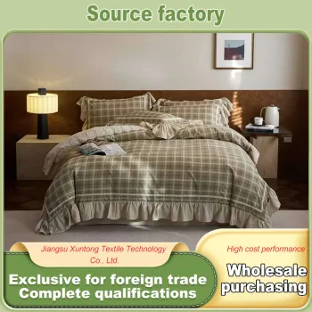 Luxury Cotton Linen Ruyi Pattern Bedding Set