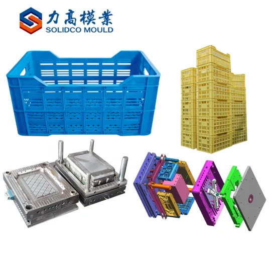 Plastic good quality injection agriculture crates mold maker