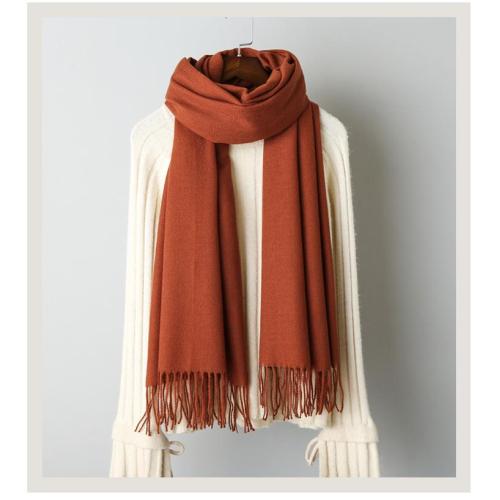 Cashmere solid color scarf knitted tassel shawl