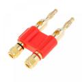 Black Dual Banana Plug Gold Plated Audio Connector